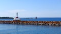 Round Island Lighthouse Royalty Free Stock Photo