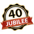 Jubilee button with banner 40 years