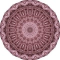 Round knitted mandala pattern in dusty pink colors. Print for carpet, rug