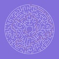 Round labyrinth game with solution