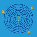 Round labyrinth maze game, find the right way