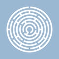 Round labyrinth vector icon