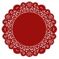 Lace Doily Placemat, Crimson