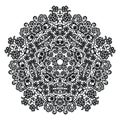 Round lacy doily.