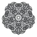 Round lacy doily.