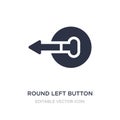 round left button icon on white background. Simple element illustration from UI concept