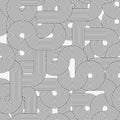 Round lines pattern gray Royalty Free Stock Photo