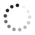 Round load vector icon. Buffer loader symbol in simple style. Circle progress indicator Royalty Free Stock Photo