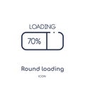 round loading progress icon from user interface outline collection. Thin line round loading progress icon isolated on white
