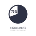 round loading progress icon on white background. Simple element illustration from UI concept
