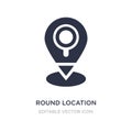 round location indicator icon on white background. Simple element illustration from UI concept