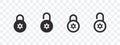 Round locks icons. Padlocks icons. Security symbol icons. Vector scalable graphics