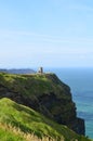 Round Lookout Tower on the Cliff`s of Moher in Ireland Royalty Free Stock Photo