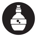 Round magic mana potion bottle icon for apps or websites