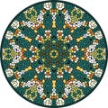 Round majolica mosaic