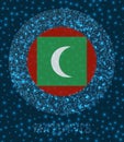 Round Maldives badge.