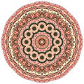 Round mandala with abstract multicoloured pattern. Vector design
