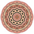 Round mandala with abstract multicoloured pattern. Vector design