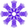 Round mandala, blue pattern on a white background Royalty Free Stock Photo