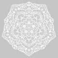 Round Mandala with floral patterns. Vector pattern. Royalty Free Stock Photo