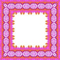 Round mandala, floral pink on a white background Royalty Free Stock Photo