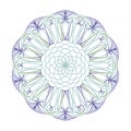 Round mandala pattern. Vector boho colorful illustration. Elegant ethnic design element Royalty Free Stock Photo