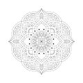 Round mandalas in vector. Graphic template for your design. Decorative retro ornament. Hand drawn background with flowers. Royalty Free Stock Photo