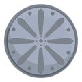 Round manhole icon, cartoon style