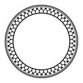 Round Maori geometrical round border frame design.