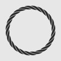 Round marine rope frame isolated Royalty Free Stock Photo