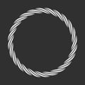 Round marine rope frame isolated Royalty Free Stock Photo
