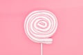 Round marshmallow lollipop on stick Royalty Free Stock Photo