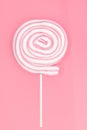 Round marshmallow lollipop on stick Royalty Free Stock Photo