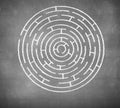 Round maze Royalty Free Stock Photo