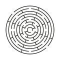 Round maze icon