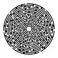 Round maze izolated on white