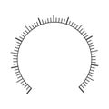 Round measuring chart dashboard template. Pressure meter, manometer, barometer, speedometer, tonometer, thermometer