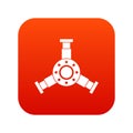 Round mechanic detail icon digital red