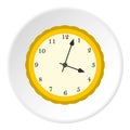 Round mechanical watch icon, flat style