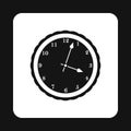 Round mechanical watch icon, simple style