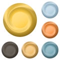 Round metal buttons Royalty Free Stock Photo