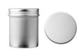 Round metal can container