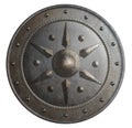 Round metal shield isolated 3d illustration Royalty Free Stock Photo