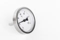 round metal thermometer for measuring temperature in water systems, Royalty Free Stock Photo