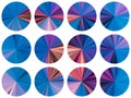 Round metallic gradient ui button elements vector Royalty Free Stock Photo