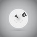 Round minimalism wall clock / watch concept