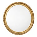 Round Mirror with Gold Frame Royalty Free Stock Photo