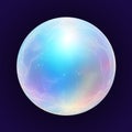 Round moonstone on a dark purple background