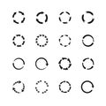 Round motion arrow vector symbols. Circle arrows icons Royalty Free Stock Photo