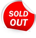 Sold Out sticker Royalty Free Stock Photo